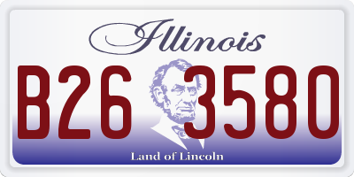 IL license plate B263580