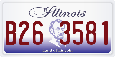 IL license plate B263581