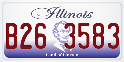 IL license plate B263583