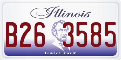 IL license plate B263585
