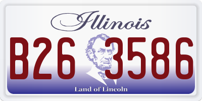 IL license plate B263586