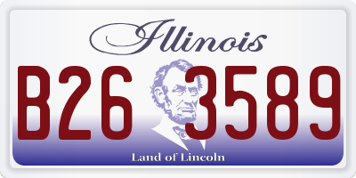 IL license plate B263589