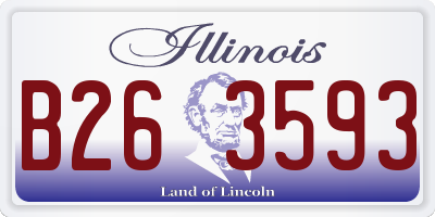 IL license plate B263593