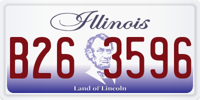 IL license plate B263596