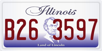 IL license plate B263597