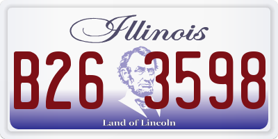 IL license plate B263598