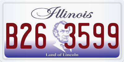 IL license plate B263599