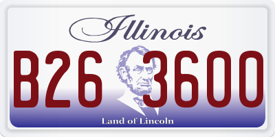 IL license plate B263600