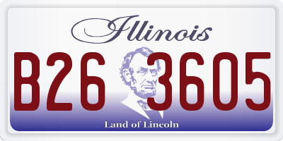 IL license plate B263605