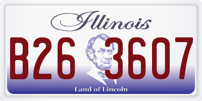 IL license plate B263607