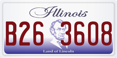 IL license plate B263608
