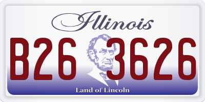 IL license plate B263626