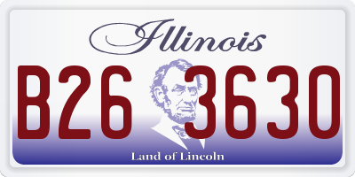 IL license plate B263630