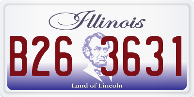 IL license plate B263631