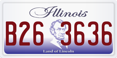 IL license plate B263636
