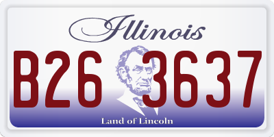 IL license plate B263637