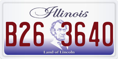 IL license plate B263640