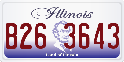 IL license plate B263643