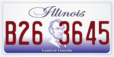 IL license plate B263645