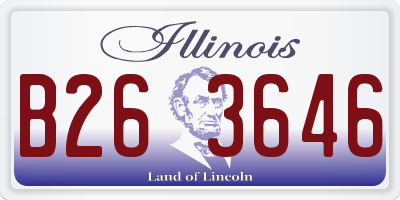 IL license plate B263646