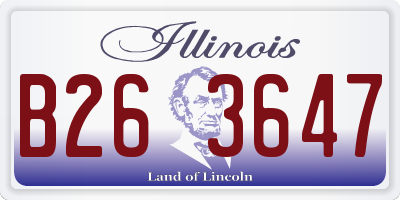 IL license plate B263647