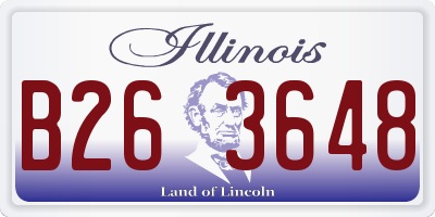 IL license plate B263648