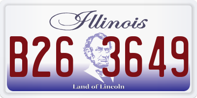 IL license plate B263649