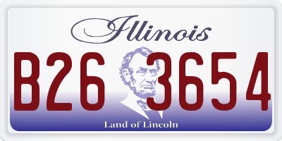 IL license plate B263654