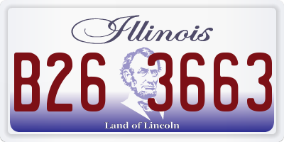IL license plate B263663