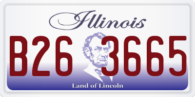 IL license plate B263665