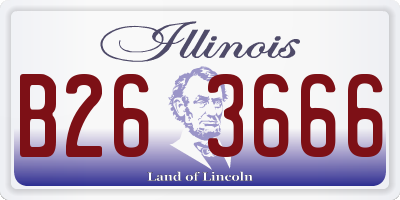 IL license plate B263666