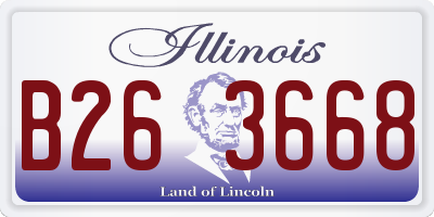 IL license plate B263668