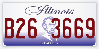 IL license plate B263669