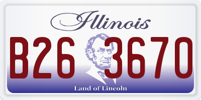 IL license plate B263670