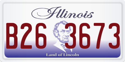 IL license plate B263673