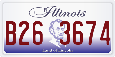 IL license plate B263674