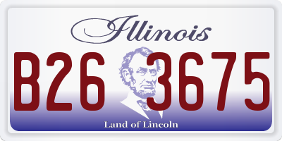 IL license plate B263675