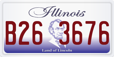 IL license plate B263676