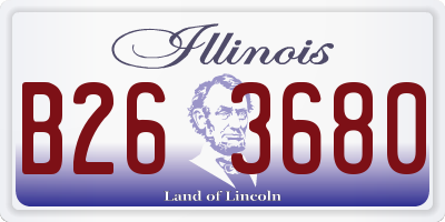 IL license plate B263680