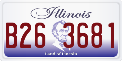 IL license plate B263681