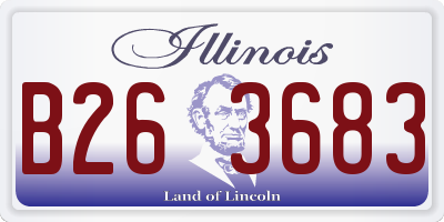 IL license plate B263683