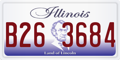 IL license plate B263684