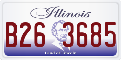 IL license plate B263685