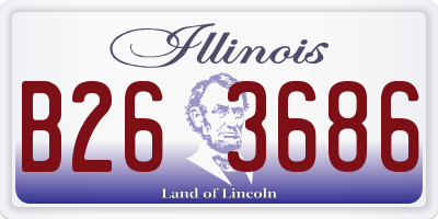 IL license plate B263686