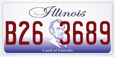 IL license plate B263689