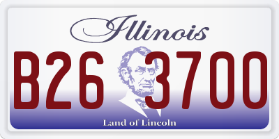 IL license plate B263700