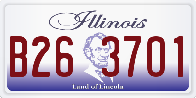 IL license plate B263701