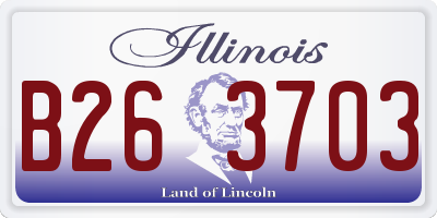 IL license plate B263703