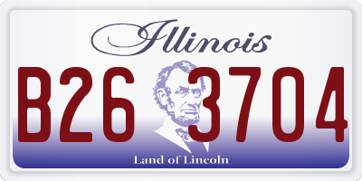 IL license plate B263704