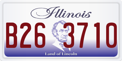 IL license plate B263710